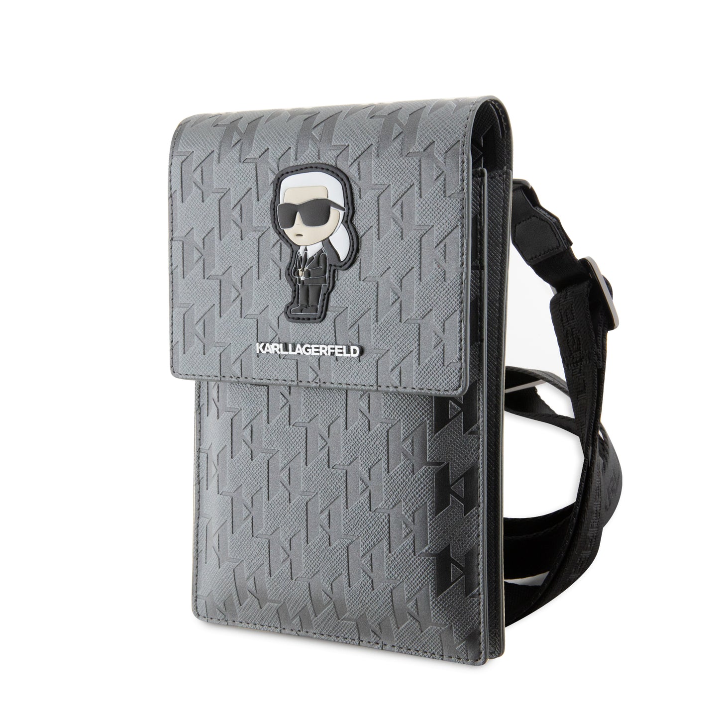Wallet Karl Lagerfeld Monograma Plata – Elegancia Moderna para Mujer