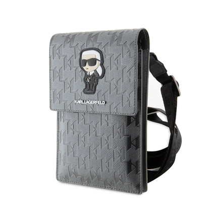 Wallet Karl Lagerfeld Monograma Plata – Elegancia Moderna para Mujer