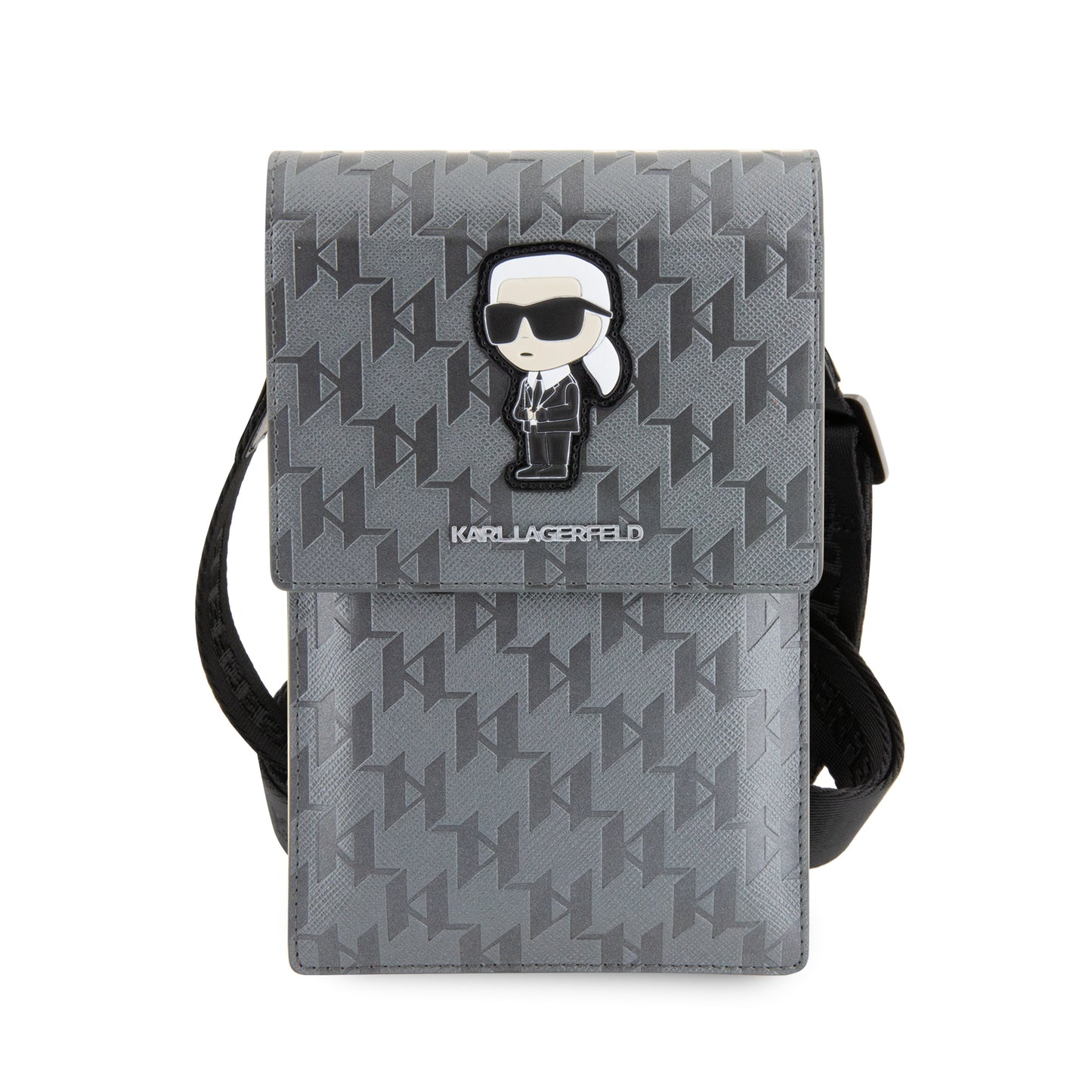 Wallet Karl Lagerfeld Monograma Plata – Elegancia Moderna para Mujer