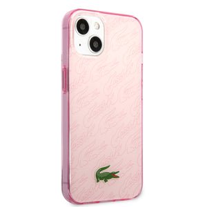 Case/Funda Lacoste Diseño Double Dyed Checker Color Light Pink para iPhone 14 Plus