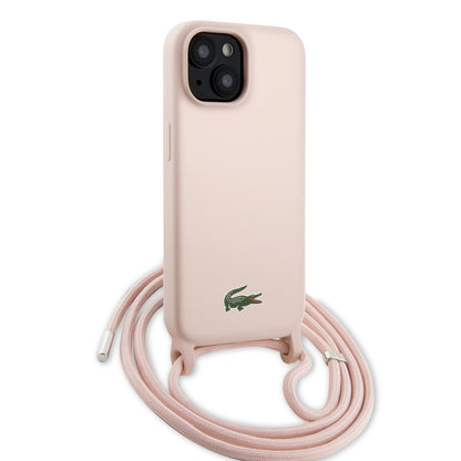 Case Lacoste Logo Impreso con Correa iPhone 15