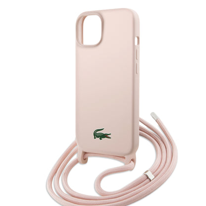 Case Lacoste Logo Impreso con Correa iPhone 15