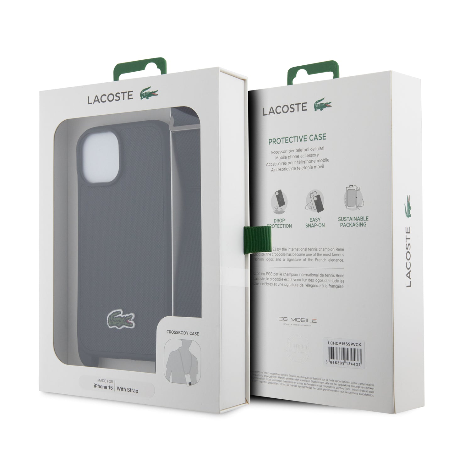 Case Lacoste Logo Bordado con Correa iPhone 15