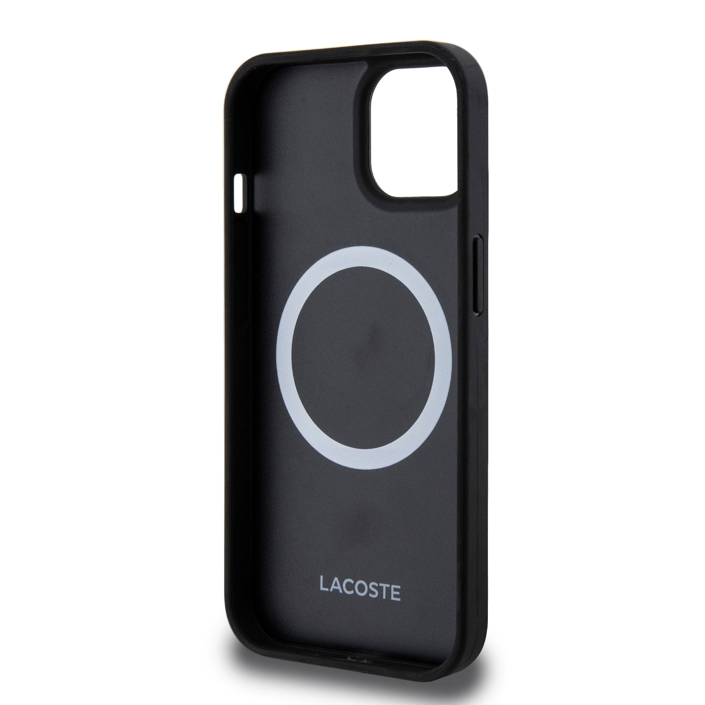 Funda Lacoste PU Monograma para iPhone 15 - Color Negro