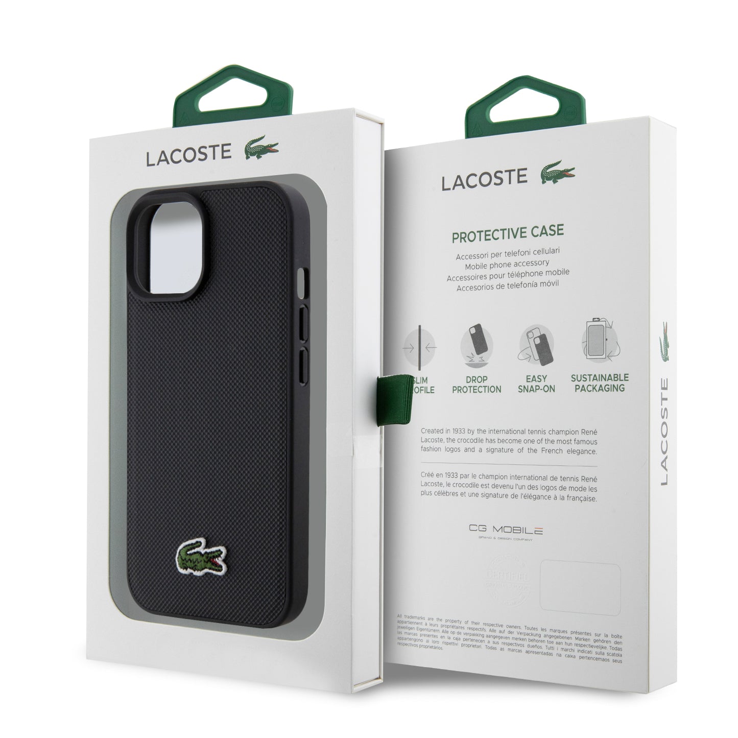 Case Lacoste Logo Bordado con Magsafe iPhone 15