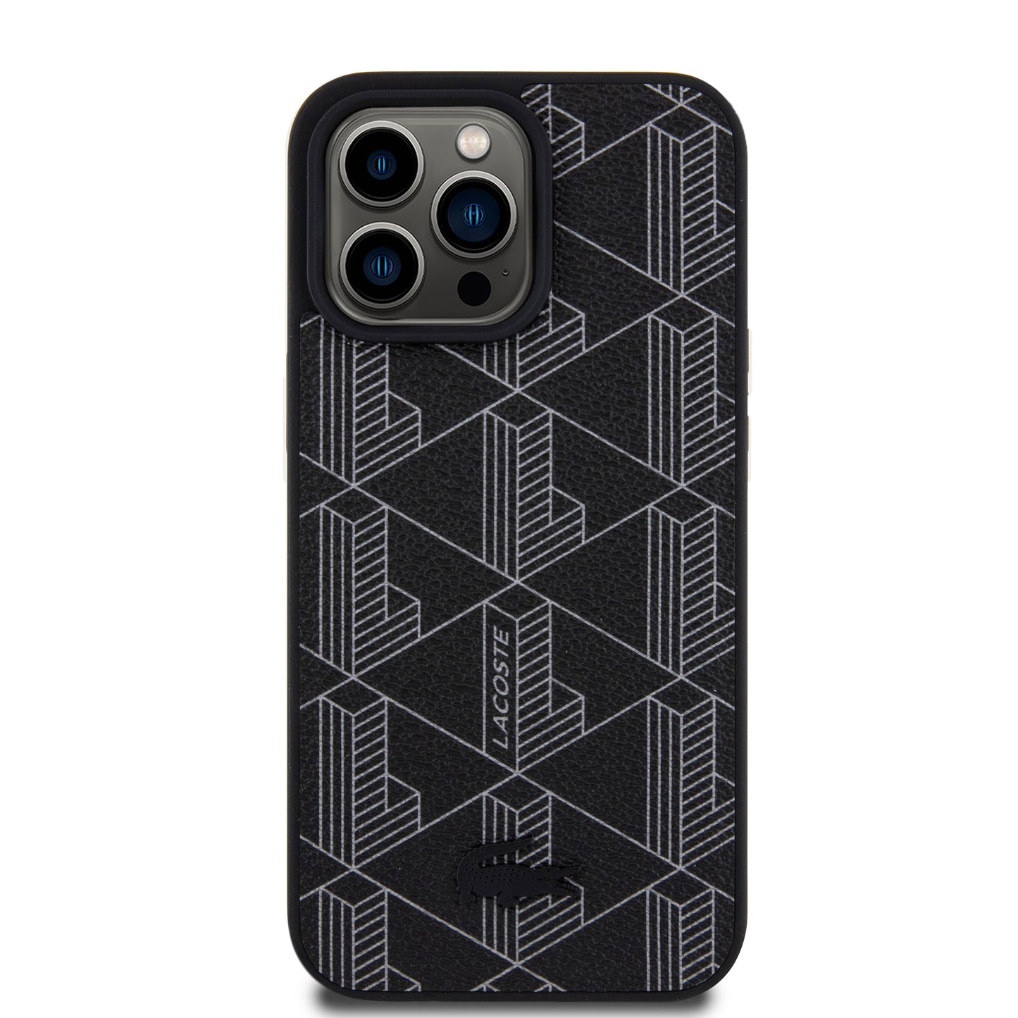 Case Lacoste PU Monograma iPhone 15 Pro Max Negro | Protección y Estilo