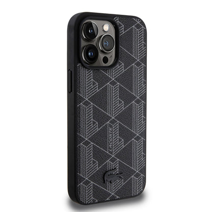 Case Lacoste PU Monograma iPhone 15 Pro Max Negro | Protección y Estilo