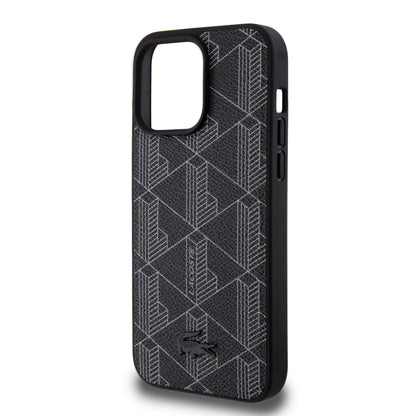 Case Lacoste PU Monograma iPhone 15 Pro Max Negro | Protección y Estilo