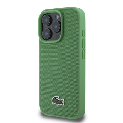 Case Lacoste Logo Bordado MagSafe para iPhone 16 Pro - Elegancia y Protección