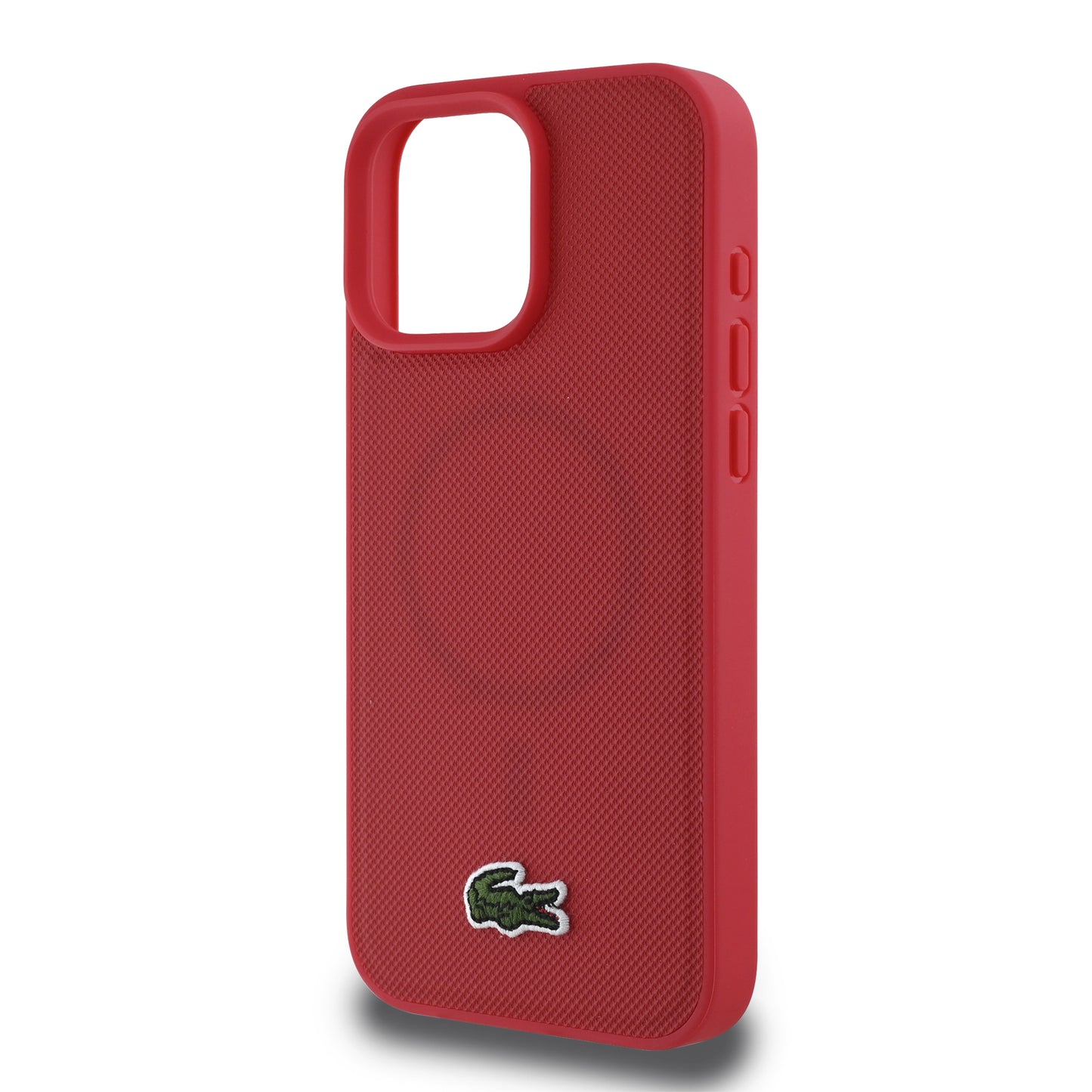 Case Lacoste Logo Bordado MagSafe iPhone 16 Pro Rojo - Protección y Estilo de Lujo