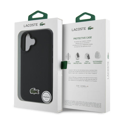 Case Lacoste Logo Bordado MagSafe para iPhone 16 - Protección y Estilo Premium