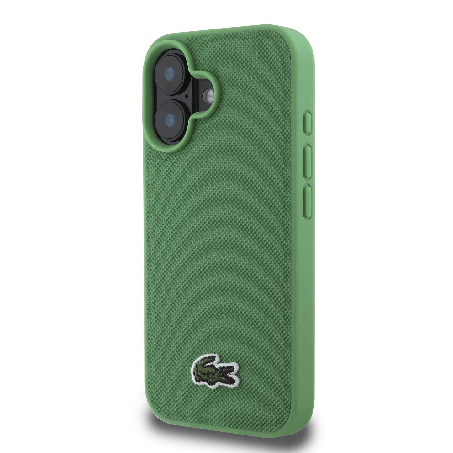 Case Lacoste Logo Bordado MagSafe para iPhone 16 - Elegancia y Protección