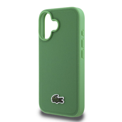 Case Lacoste Logo Bordado MagSafe para iPhone 16 - Elegancia y Protección