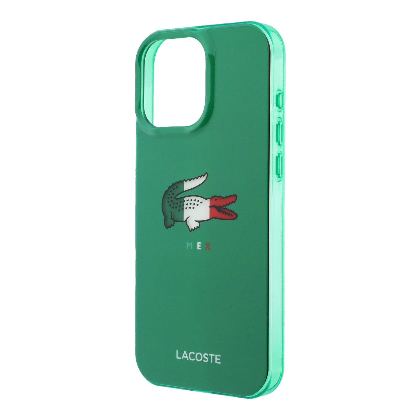 Funda Lacoste MagSafe Verde con Diseño Tricolor para iPhone 16 Pro Max | Case Original de Lujo