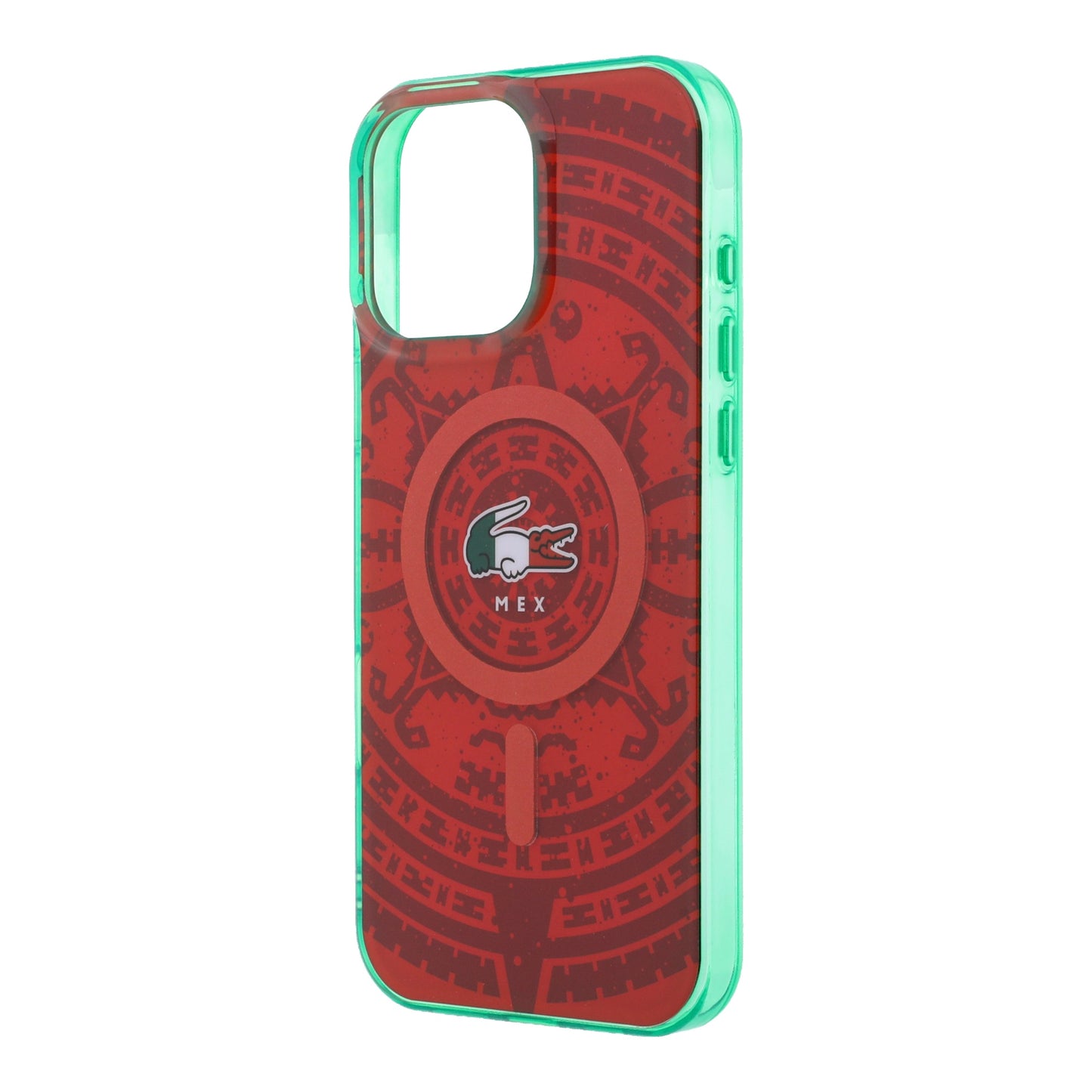 Funda Lacoste MagSafe Roja Colección Calendario para iPhone 16 Pro Max | Case Original de Lujo