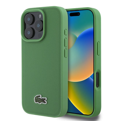 Case Lacoste Logo Bordado MagSafe para iPhone 16 Pro Max - Protección y Estilo