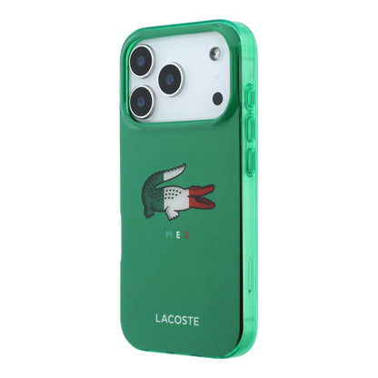 Funda Lacoste MagSafe Verde con Diseño Tricolor para iPhone 17 Pro | Case Original de Lujo