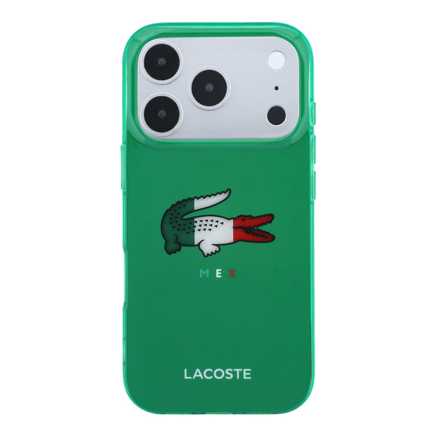 Funda Lacoste MagSafe Verde con Diseño Tricolor para iPhone 17 Pro | Case Original de Lujo