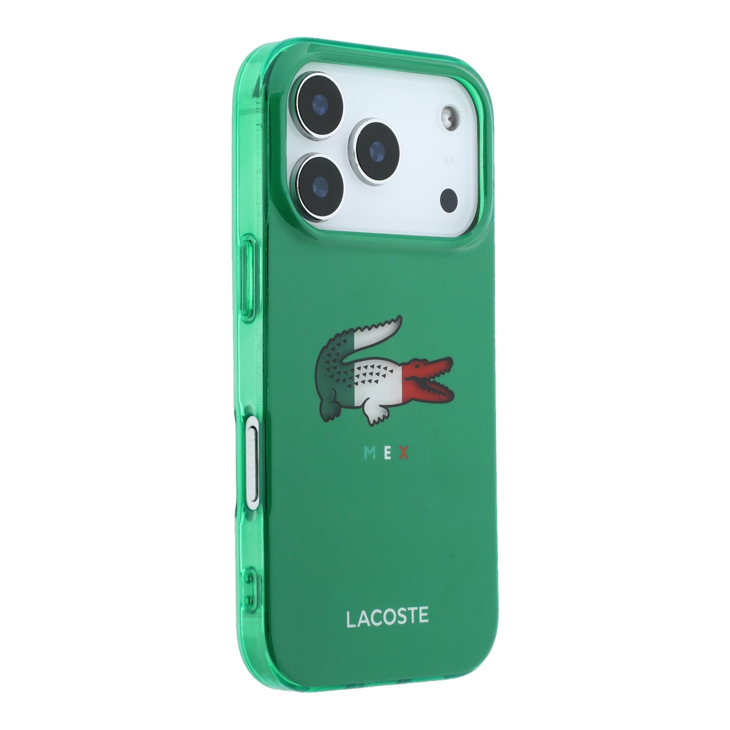 Funda Lacoste MagSafe Verde con Diseño Tricolor para iPhone 17 Pro | Case Original de Lujo