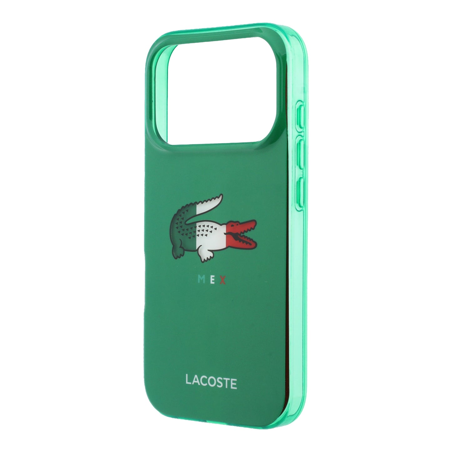 Funda Lacoste MagSafe Verde con Diseño Tricolor para iPhone 17 Pro | Case Original de Lujo