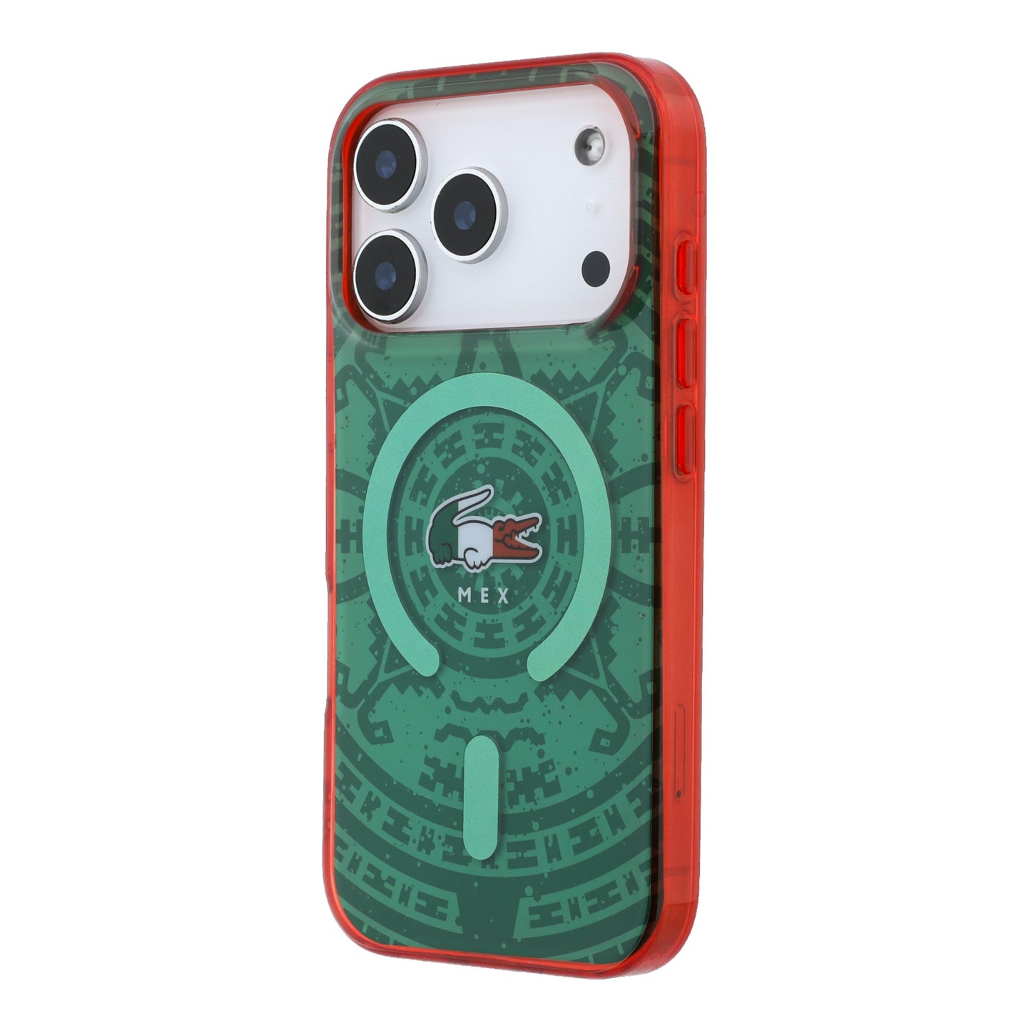 Funda Lacoste MagSafe Verde Colección Calendario para iPhone 17 Pro | Case Original de Lujo