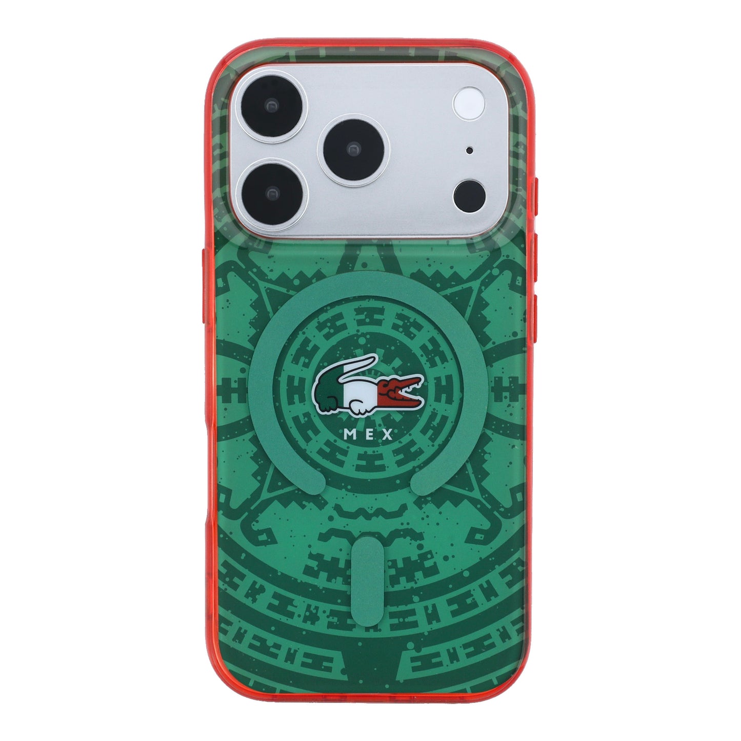 Funda Lacoste MagSafe Verde Colección Calendario para iPhone 17 Pro | Case Original de Lujo
