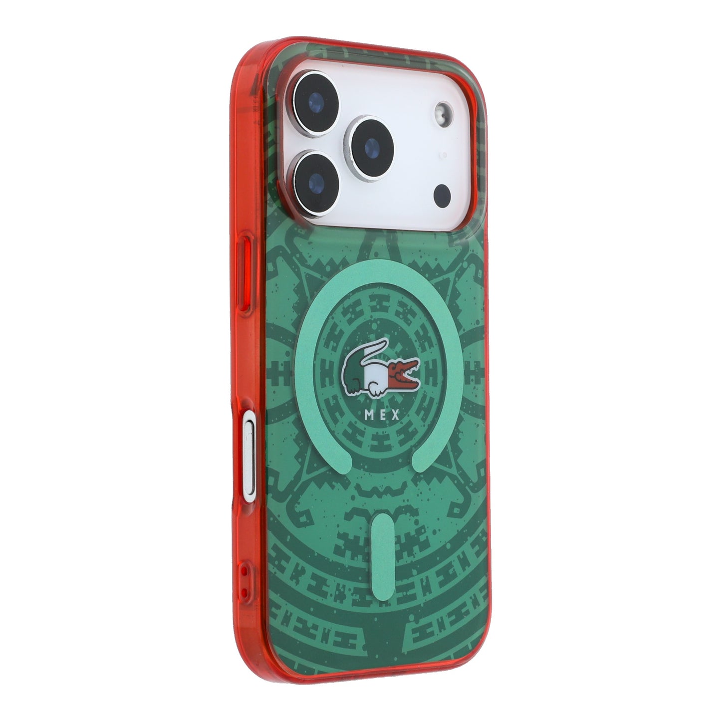 Funda Lacoste MagSafe Verde Colección Calendario para iPhone 17 Pro | Case Original de Lujo