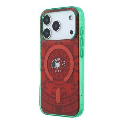 Funda Lacoste MagSafe Roja Colección Calendario para iPhone 17 Pro | Case Original de Lujo