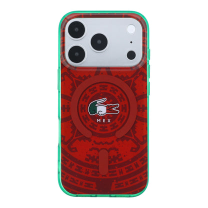 Funda Lacoste MagSafe Roja Colección Calendario para iPhone 17 Pro | Case Original de Lujo