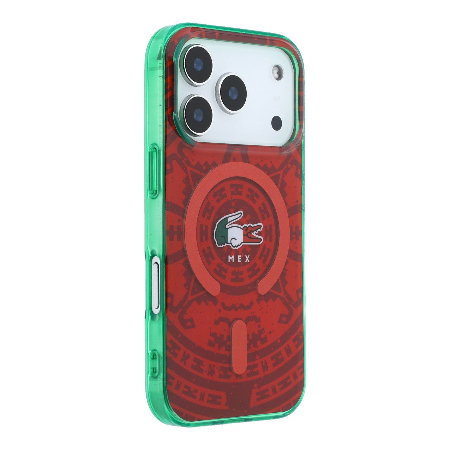 Funda Lacoste MagSafe Roja Colección Calendario para iPhone 17 Pro | Case Original de Lujo