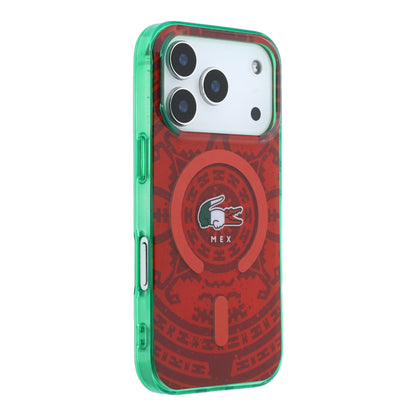 Funda Lacoste MagSafe Roja Colección Calendario para iPhone 17 Pro | Case Original de Lujo