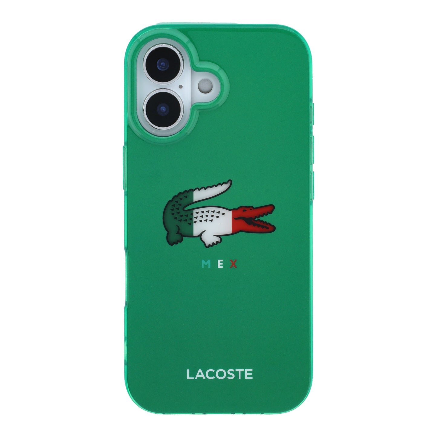 Funda Lacoste MagSafe Verde con Diseño Tricolor para iPhone 17 | Case Original de Lujo