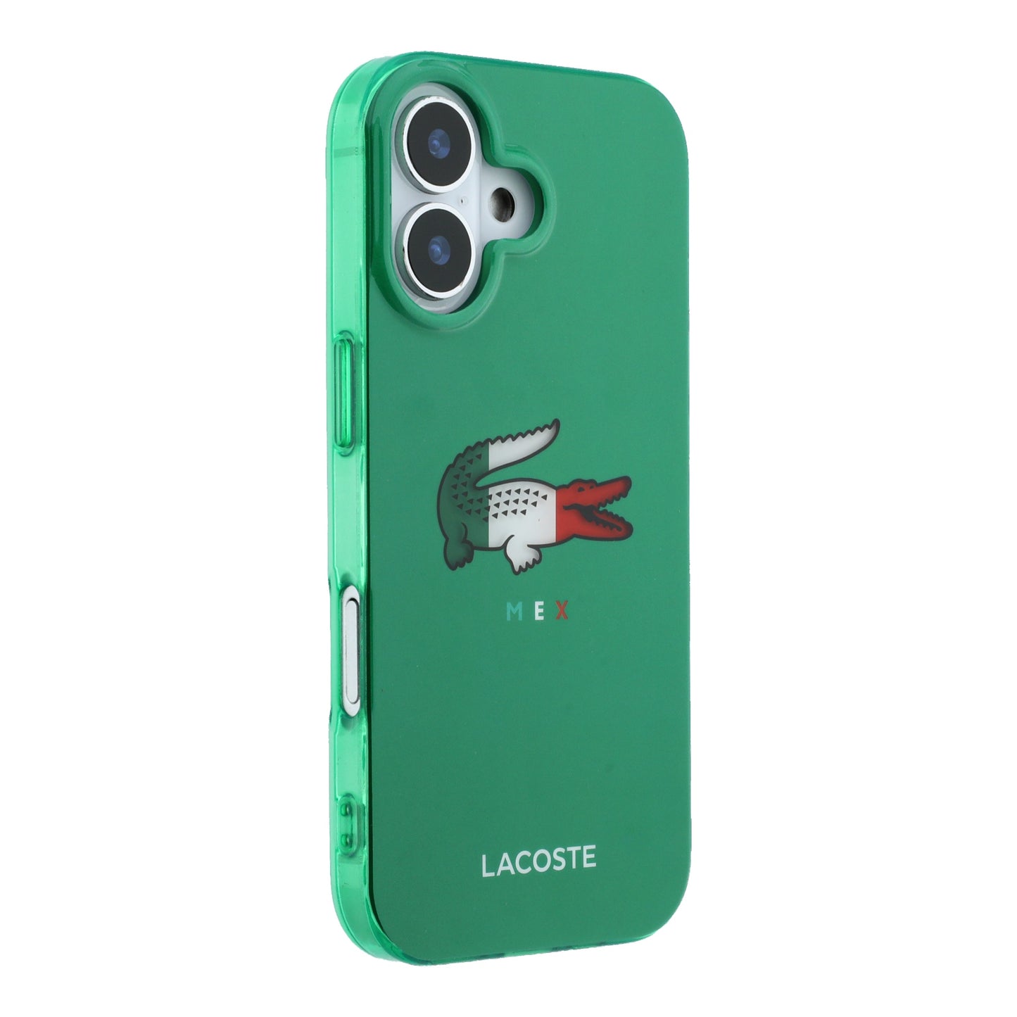 Funda Lacoste MagSafe Verde con Diseño Tricolor para iPhone 17 | Case Original de Lujo