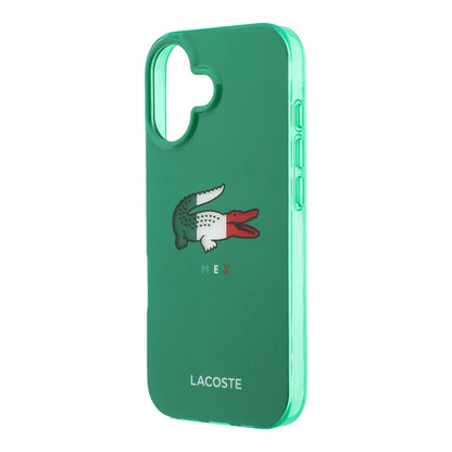 Funda Lacoste MagSafe Verde con Diseño Tricolor para iPhone 17 | Case Original de Lujo