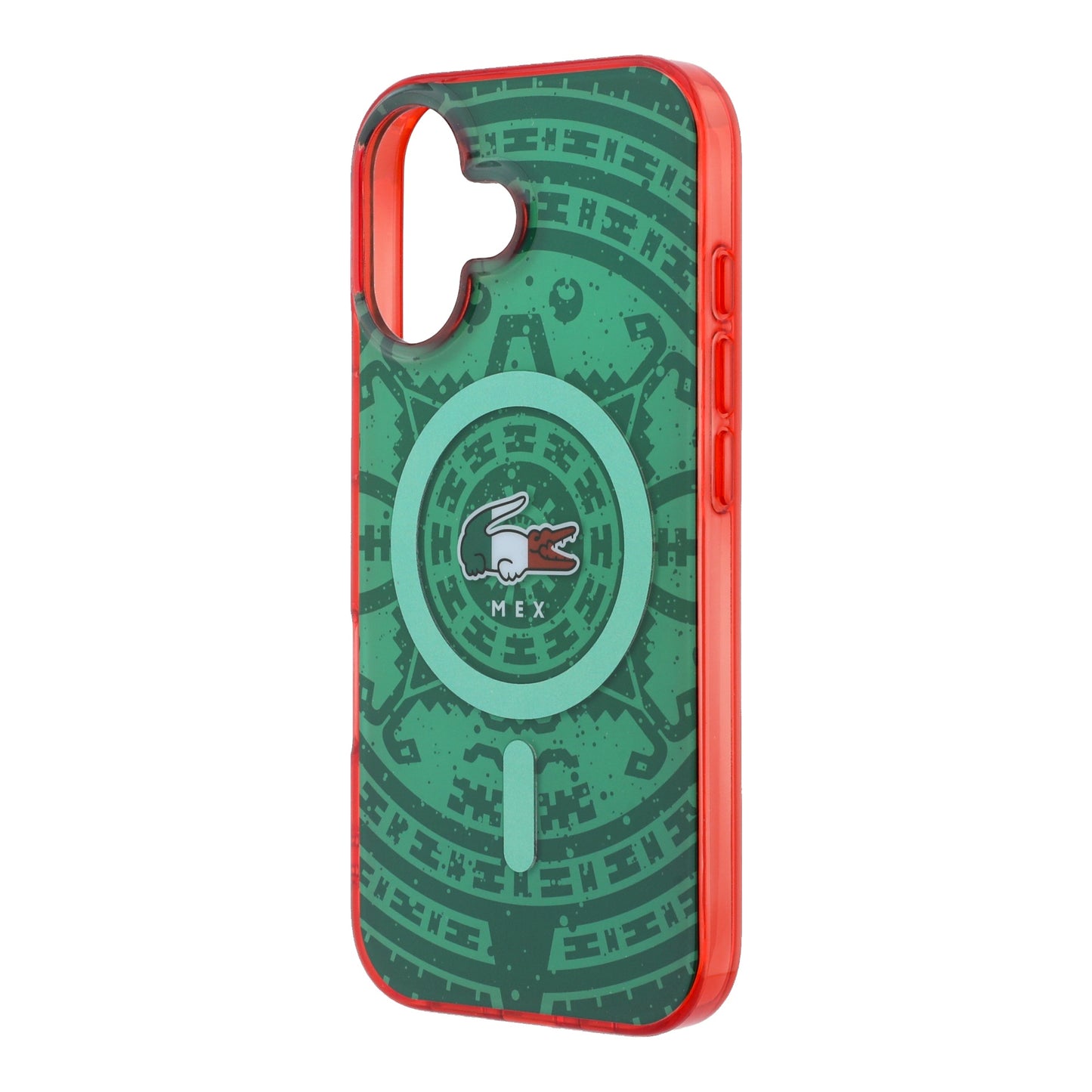 Funda Lacoste MagSafe Verde Colección Calendario para iPhone 17 | Case Original de Lujo