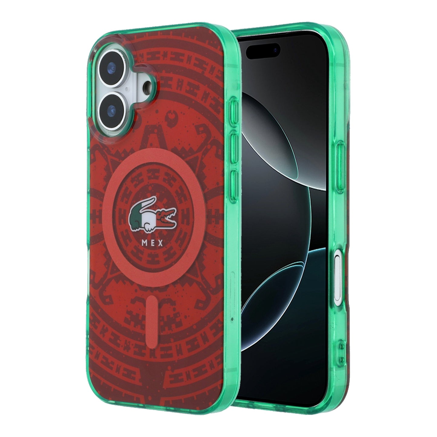 Funda Lacoste MagSafe Roja Colección Calendario para iPhone 17 | Case Original de Lujo