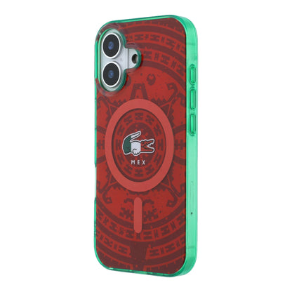 Funda Lacoste MagSafe Roja Colección Calendario para iPhone 17 | Case Original de Lujo