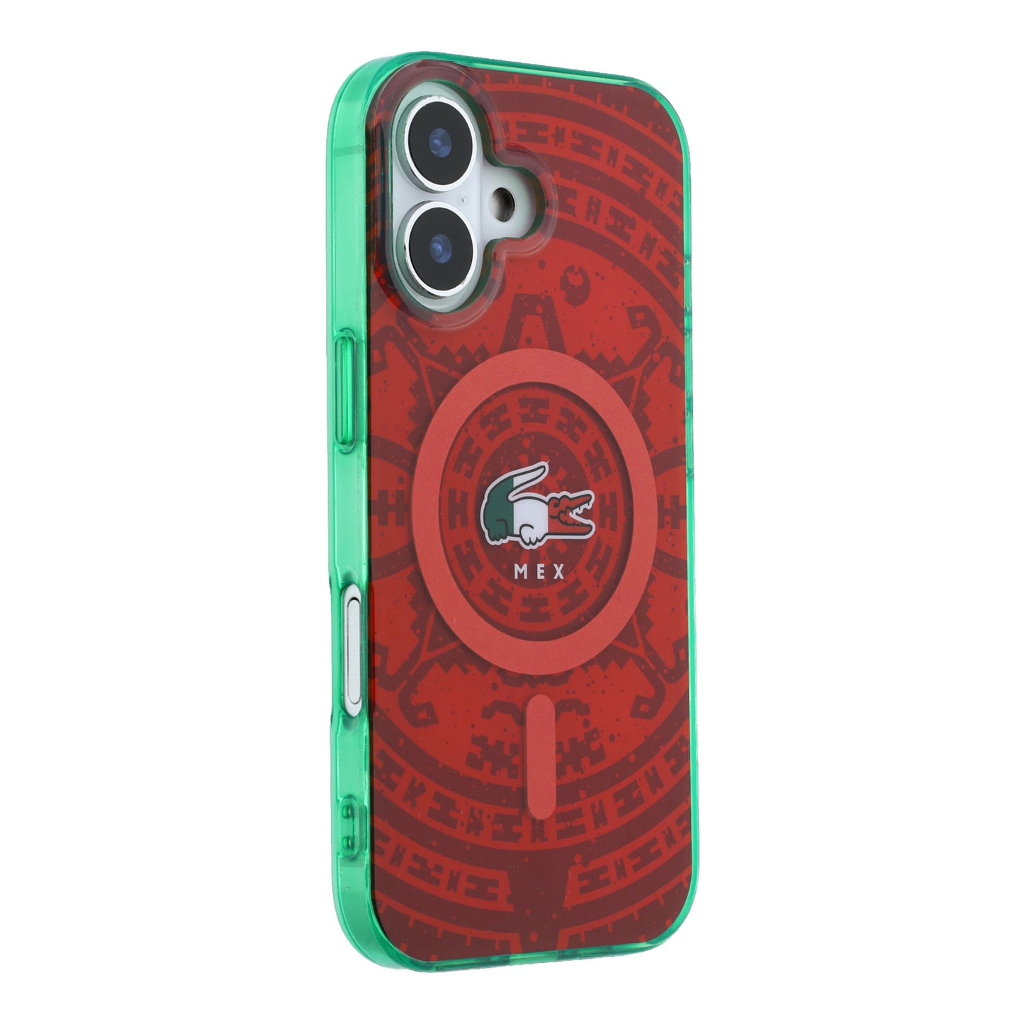 Funda Lacoste MagSafe Roja Colección Calendario para iPhone 17 | Case Original de Lujo