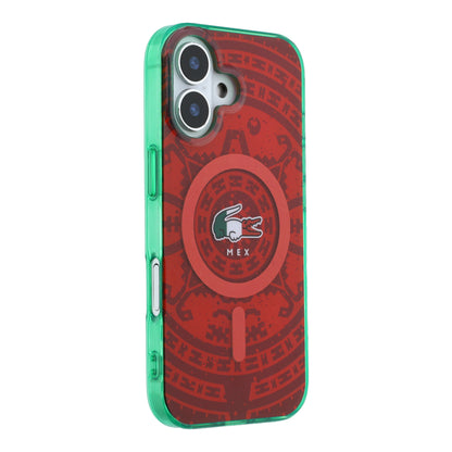 Funda Lacoste MagSafe Roja Colección Calendario para iPhone 17 | Case Original de Lujo