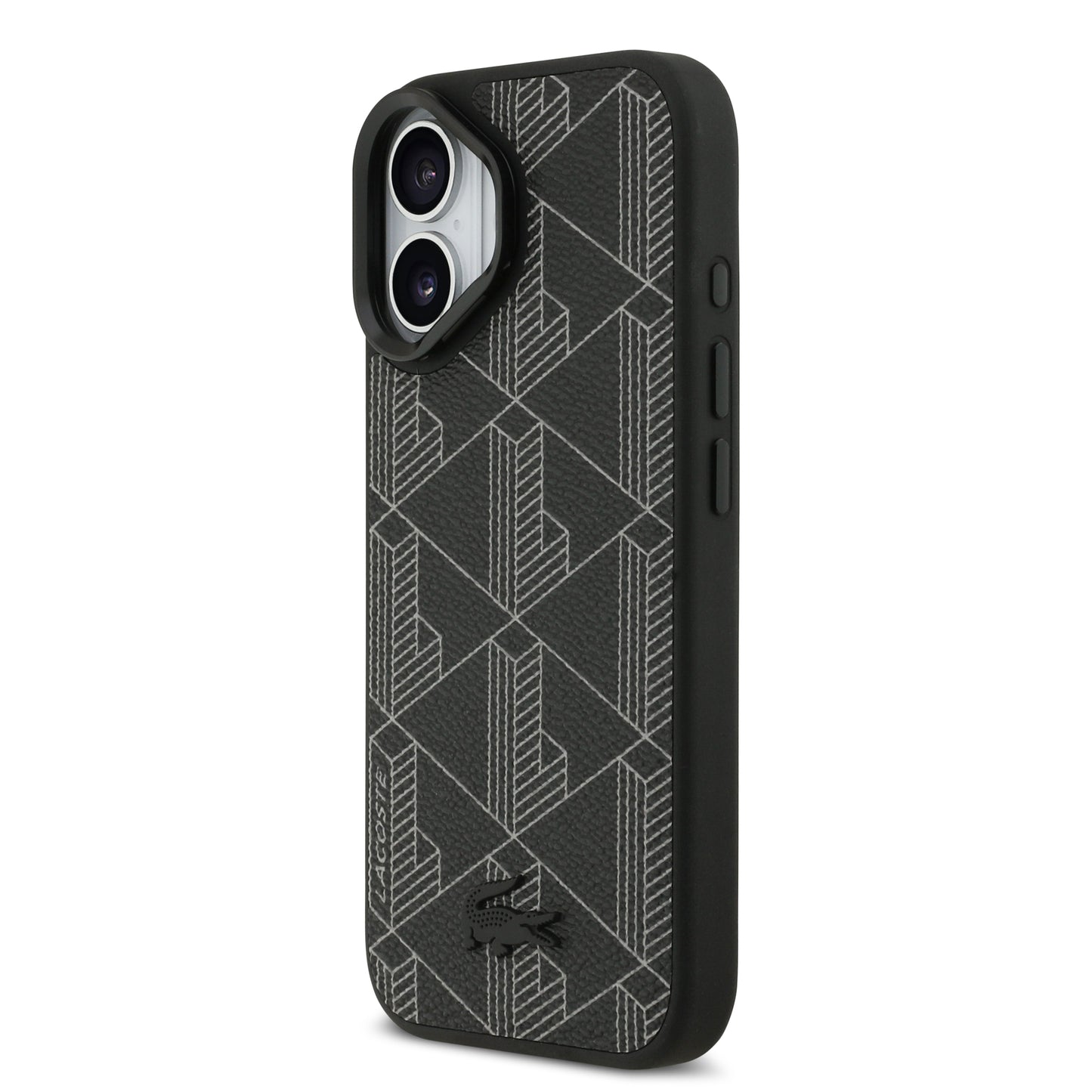 Funda Lacoste MagSafe con Soporte Integrado "The Blend" para iPhone 17 - Case Original Negro de Lujo