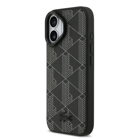 Funda Lacoste MagSafe con Soporte Integrado "The Blend" para iPhone 17 - Case Original Negro de Lujo