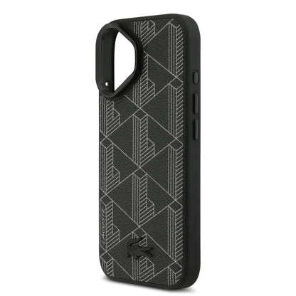 Funda Lacoste MagSafe con Soporte Integrado "The Blend" para iPhone 17 - Case Original Negro de Lujo