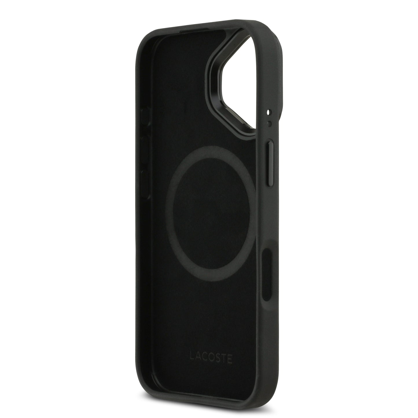Funda Lacoste MagSafe con Soporte Integrado "The Blend" para iPhone 17 - Case Original Negro de Lujo