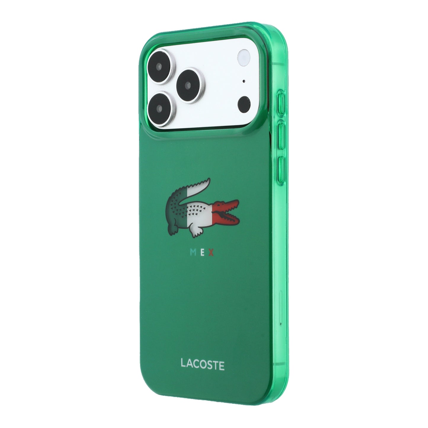 Funda Lacoste MagSafe Verde con Diseño Tricolor para iPhone 17 Pro Max | Case Original de Lujo