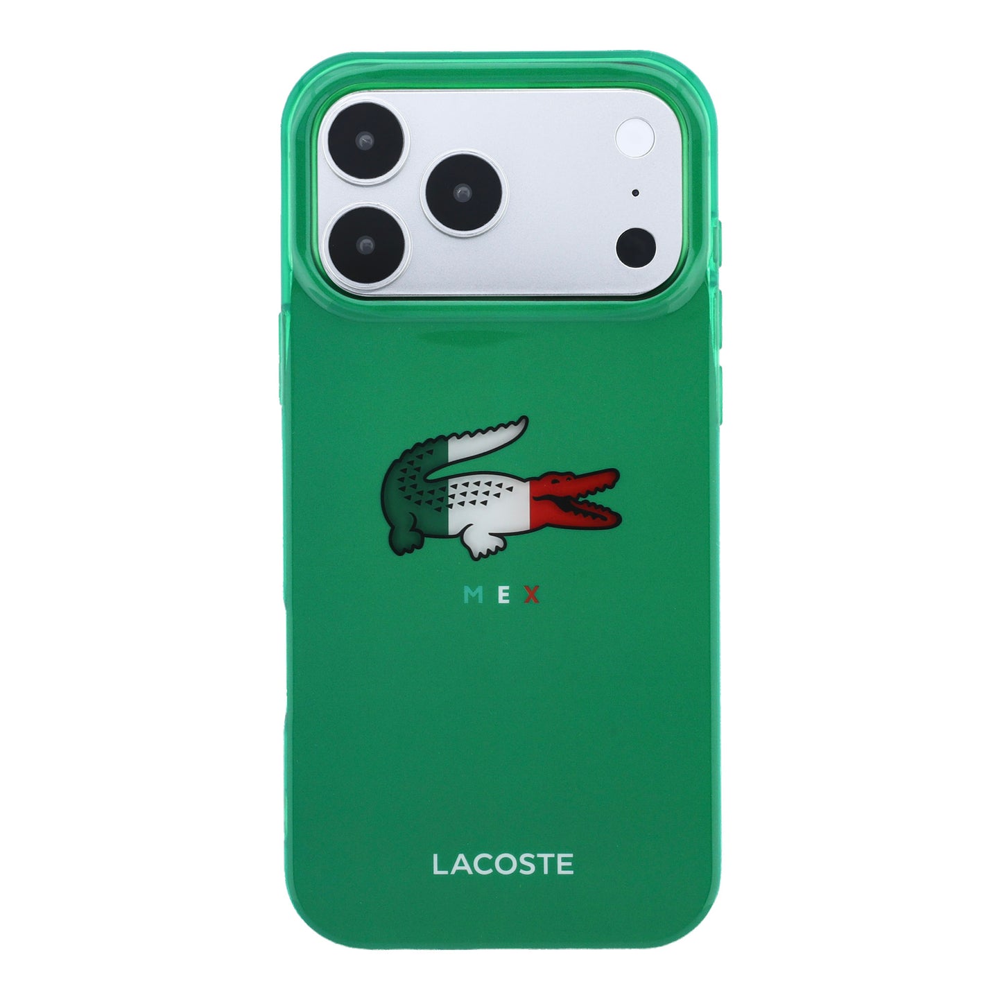 Funda Lacoste MagSafe Verde con Diseño Tricolor para iPhone 17 Pro Max | Case Original de Lujo