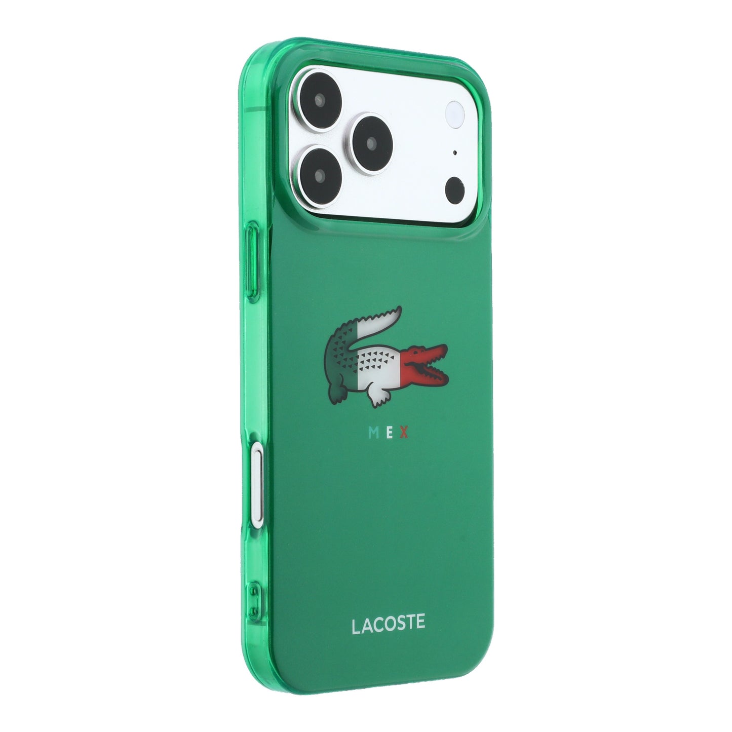 Funda Lacoste MagSafe Verde con Diseño Tricolor para iPhone 17 Pro Max | Case Original de Lujo