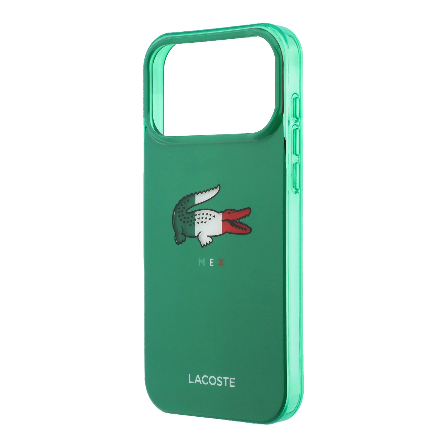 Funda Lacoste MagSafe Verde con Diseño Tricolor para iPhone 17 Pro Max | Case Original de Lujo