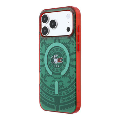 Funda Lacoste MagSafe Verde Colección Calendario para iPhone 17 Pro Max | Case Original de Lujo