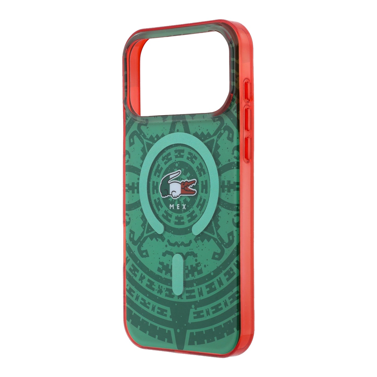 Funda Lacoste MagSafe Verde Colección Calendario para iPhone 17 Pro Max | Case Original de Lujo