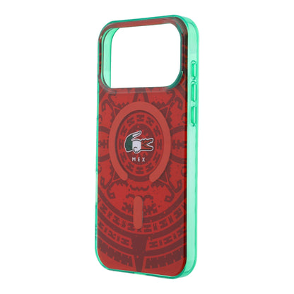 Funda Lacoste MagSafe Roja Colección Calendario para iPhone 17 Pro Max | Case Original de Lujo